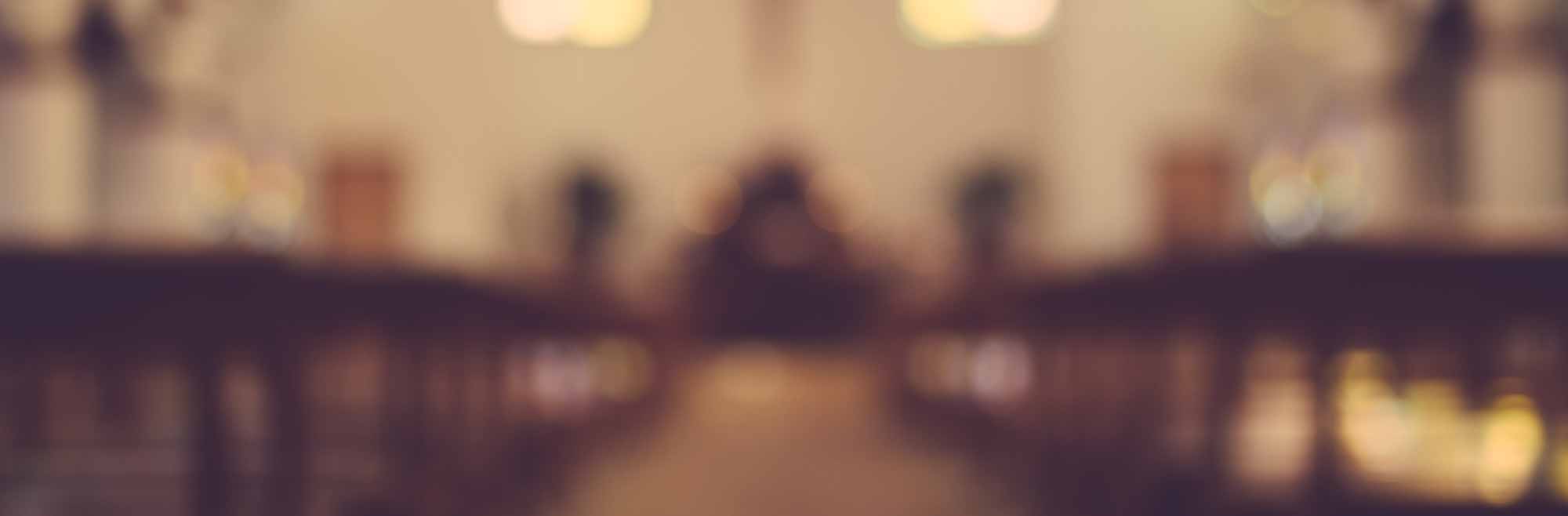 Blurred Church Benches