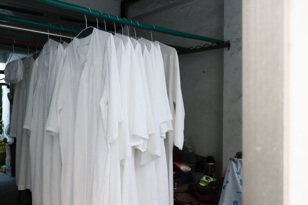 Clergy's white clothes